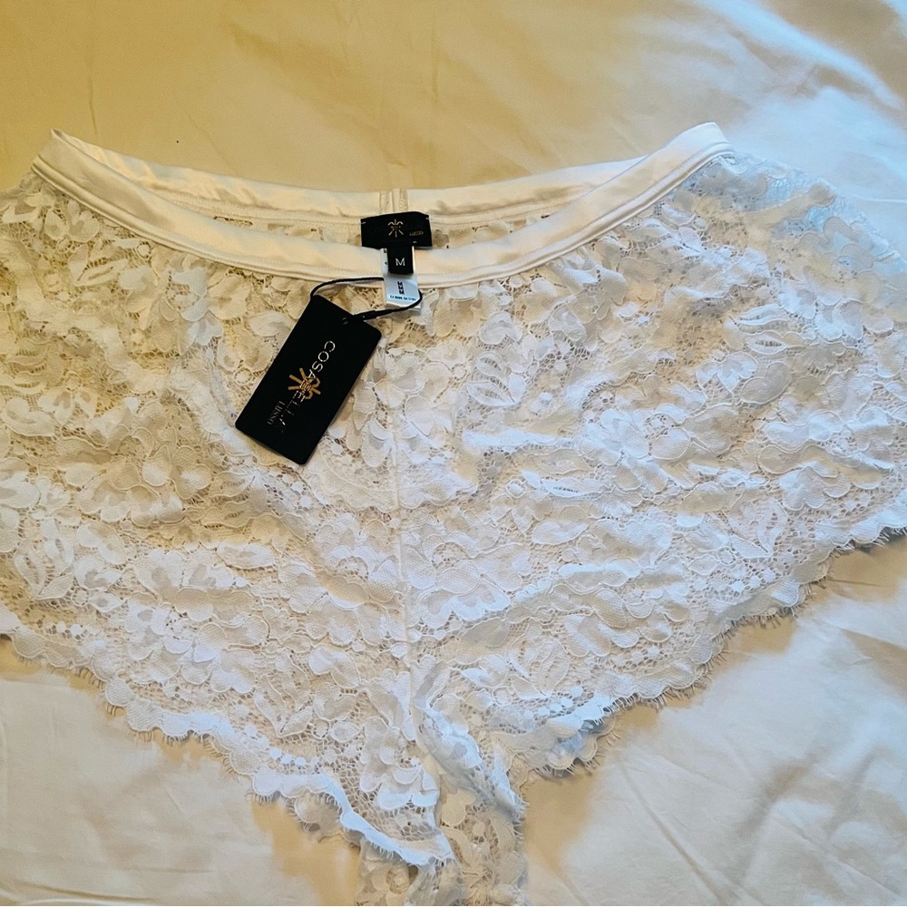 White Lace Women's Intimate Shorts